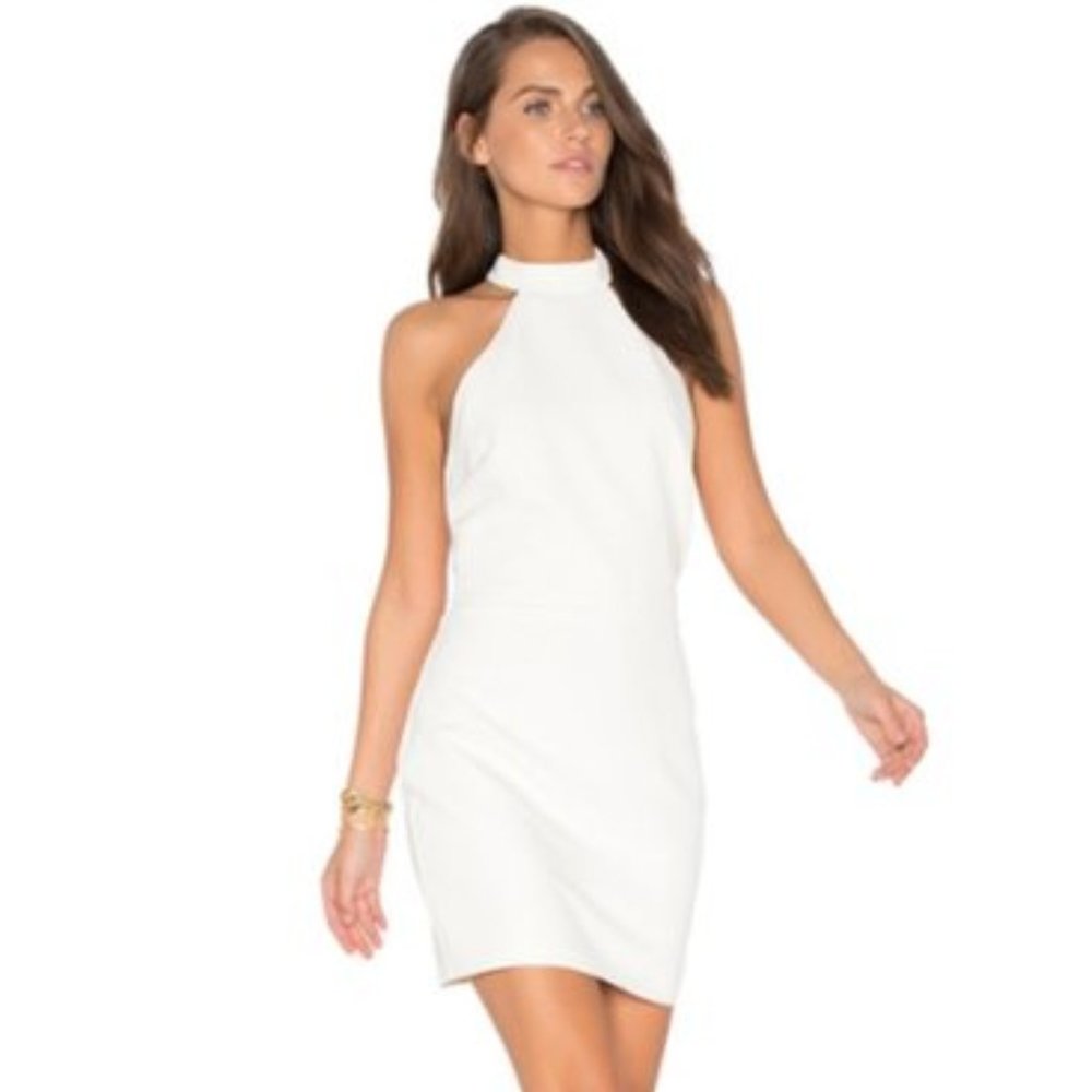 NWT! NBD Fiona Gold Ring Caged Back Mini Dress XS